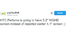 Экран HTC Perfume будет немного больше ожидаемого