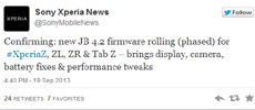 Sony выпустила обновление для устройств Xperia Z-серии