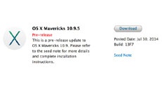 Apple выпустила первую бета-версию OS X Mavericks 10.9.5