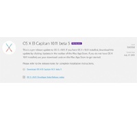 Apple OS X El Capitan Beta 5 исправляет критические ошибки