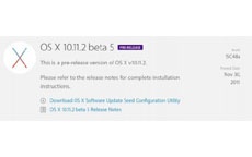 OS X El Capitan 10.11.2 beta 5 доступна для загрузки
