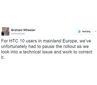 HTC остановила рассылку Android 7.0 для флагманов