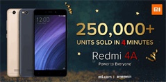 Xiaomi продала 250 000 единиц Redmi 4A за 4 минуты