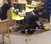 Сдетонировавший в кафе Samsung Galaxy Note 7 пришлось уносить в огнеупорных перчатках