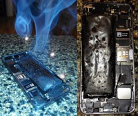 Фотографии самовозгорания iPhone 5s