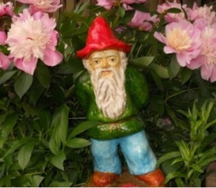 Мужчина продает в Интернете систему охраны в виде садового гнома