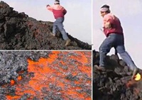 Бегун по раскаленной лаве потряс интернет