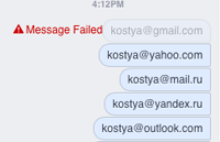 Facebook заблокировал отправку Gmail-адресов в личных сообщениях