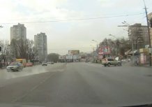 В интернете появилось видео страшной аварии в Днепропетровске