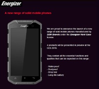 Energizer готовит смартфоны повышенной прочности