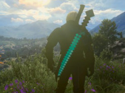 В The Witcher 3 добавили алмазный меч из Minecraft