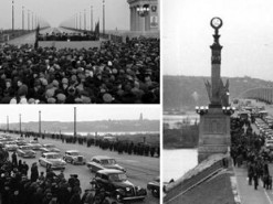 В сети показали, как открывали движение по мосту Патона в Киеве в 1953 году. Архивное фото