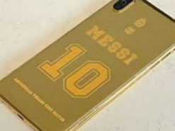 Месси покрыл iPhone золотом и украсил именем жены