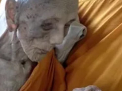 В сети стали вирусными видео со "163-летним монахом", который самомумифицируется