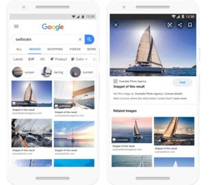 Google начала отображать сведения о лицензированных изображениях в результатах поиска
