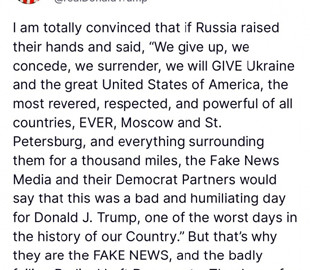 Трамп знову наїхав на ЗМІ: навіть капітуляцію Росії "назвали б його провалом"