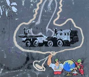 У Києві невідомі вже встигли «удосконалити» графіті Banksy