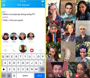 В Snapchat запустили групповые видеозвонки