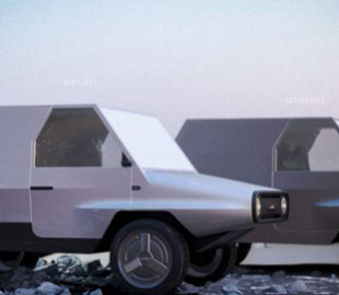 Художник представил современный ЛуАЗ в стилистике Tesla Cybertruck