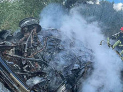 На Дніпропетровщині на трасі в ДТП живцем згоріли 3 людини