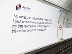 Twitter разместил в лондонском метро посты о неудачных свиданиях