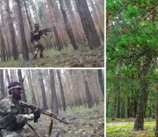 Кадыровские тиктокеры сняли на видео "захват Украины", расстреливая деревья в лесу