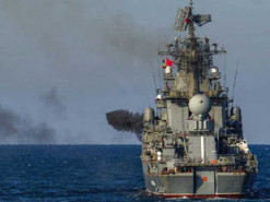 У мережі з'явилося останнє фото крейсера "Москва" на плаву