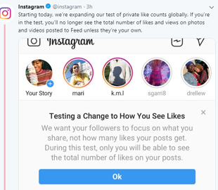 Instagram по всему миру начал скрывать лайки