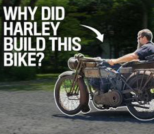В сети показали видео редкого Harley-Davidson с мотоциклетной коляской