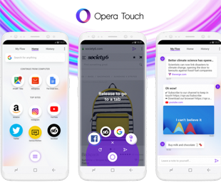 Opera выпустила новый мобильный браузер Opera Touch