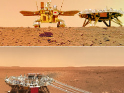 Китай опубликовал снимки марсохода "Чжужун" на поверхности "Красной планеты"