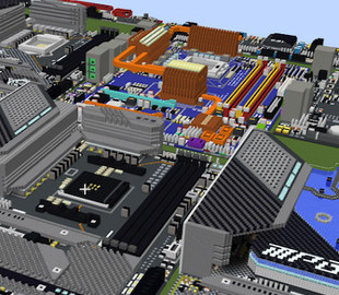В Minecraft воссоздали материнские платы AMD и Intel