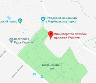 МОЗ перетворилося на міністерство похорону здоров'я в Google Maps