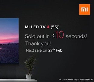 Xiaomi распродала всю партию телевизоров Mi LED TV 4 всего за 10 секунд