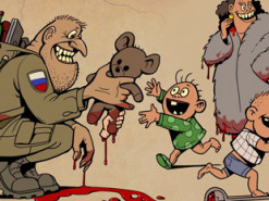 Ура, папка-мародер вернулся: украинский художник показал всю суть оккупантов и их семей