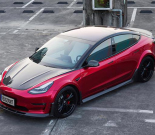 В Гонконге сделали трековую Tesla Model 3