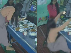 Ситуация в стиле Чаплина произошла с любительницей фото еды