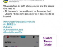 Користувачі Twitter викривають крайні проросійські настрої Китаю, Пекін намагається це приховати