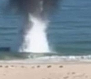 У Мережі оприлюднили кадр підриву міни під Затокою