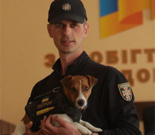 Він супергерой: пес Патрон привітав свого господаря із професійним святом