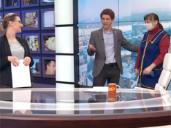 Уборщица случайно попала в прямой эфир украинского телеканала и стала звездой