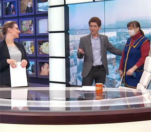 Уборщица случайно попала в прямой эфир украинского телеканала и стала звездой