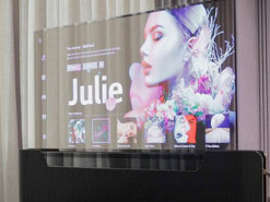 LG представила уникальный прозрачный телевизор, который можно спрятать в мебели