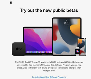 Apple рассылает письма с предложением протестировать бета-версии iOS 15