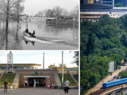 В сети показали последствия паводка в Гидропарке в Киеве в 1970 году. Фото