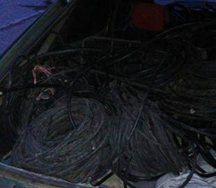 В Днепре задержали автомобиль с похищенным кабелем