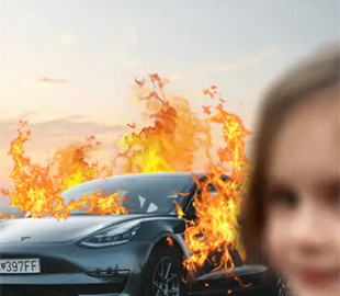 У Франції спалили 12 машин Tesla, у США в салон компанії кинули коктейль Молотова