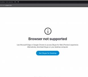 Веб-версия Skype не работает в Safari и Firefox