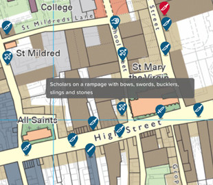 Дослідники Кембриджу оновили інтерактивну карту вбивств пізнього Середньовіччя: найнебезпечнішим місцем названо Оксфорд
