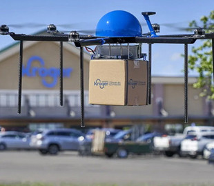Американские супермаркеты Kroger начали доставлять покупки дронами